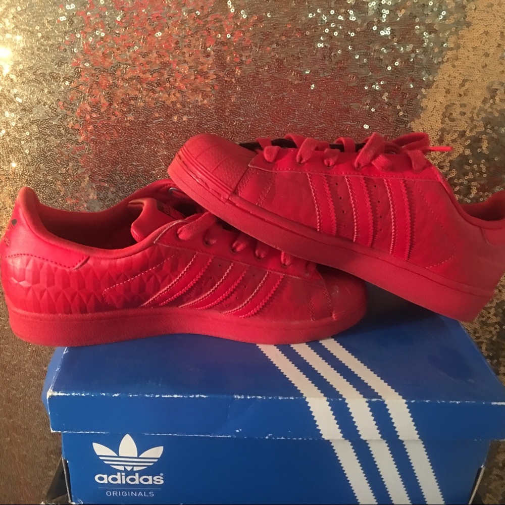Fire Red superstar Addidas